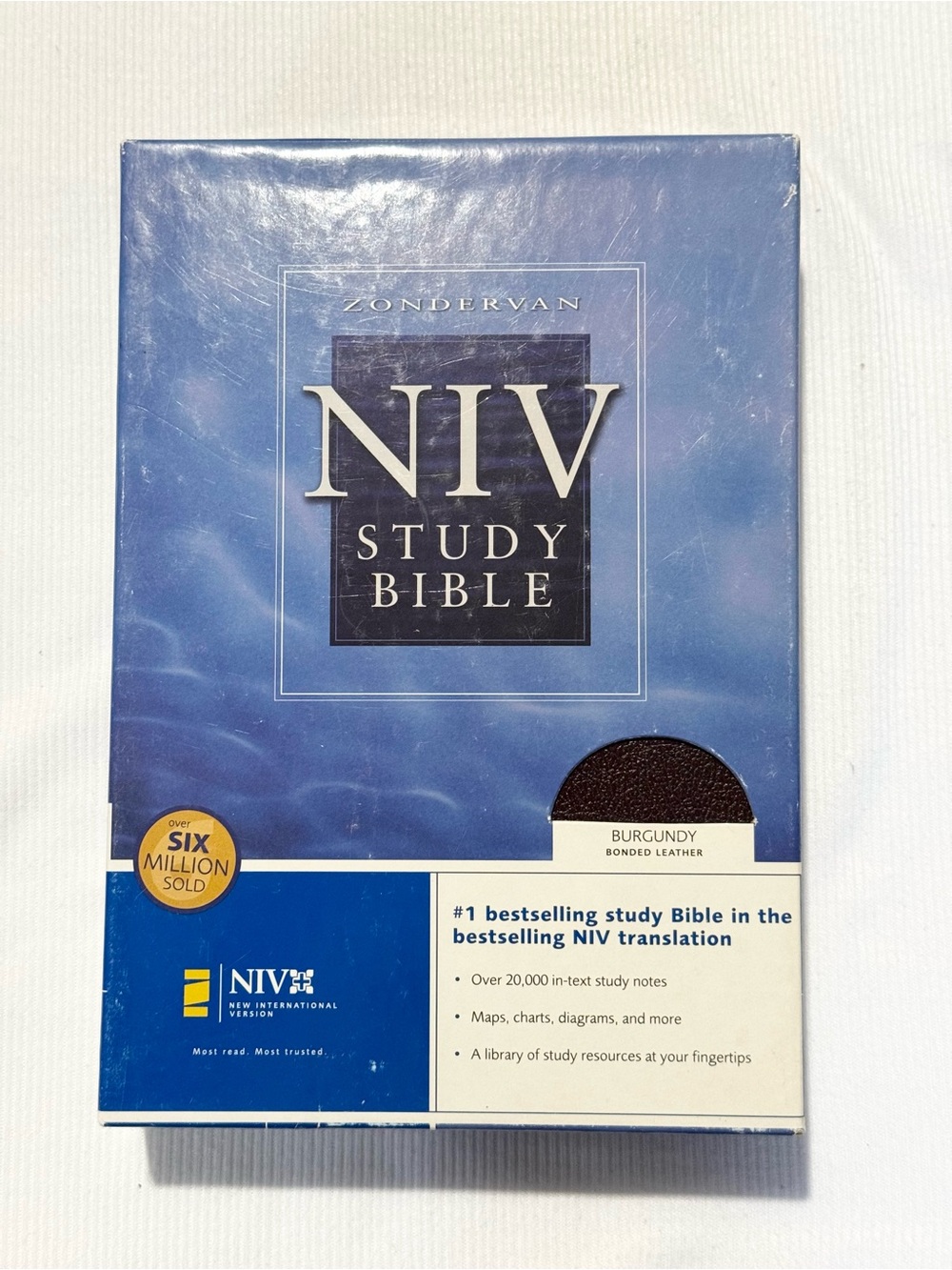 Zondervan NIV Study Bible Burgundy Bonded Leather